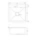 ID 5050-G мийка одинар.500x500x215мм, (3.0/0.8мм), сифон, дозатор, кошик, PVD Grey {1/1}
