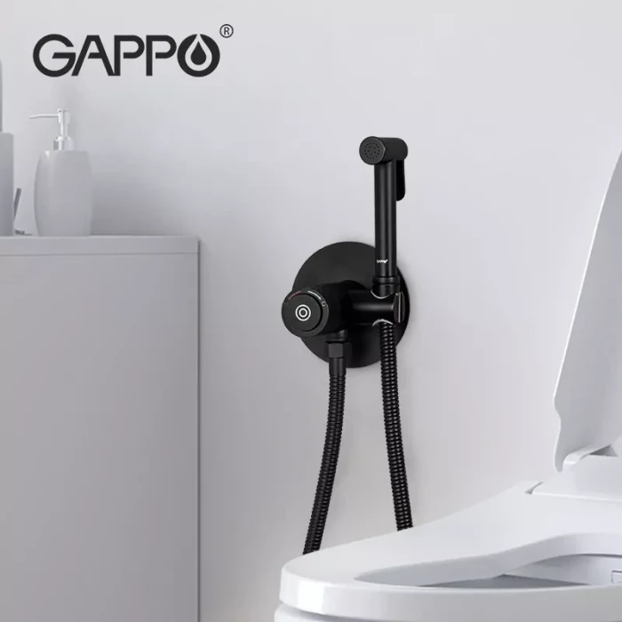 Гігієнічний душ GAPPO G7288-6 з гачком, чорний