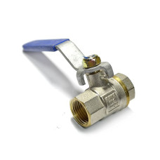 Кран     1/2  ВВ ручка син. (с поджимной гайкой)  SAS 