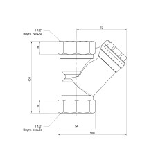 Фильтр SD Forte 1" 1/2 для воды SF124W40