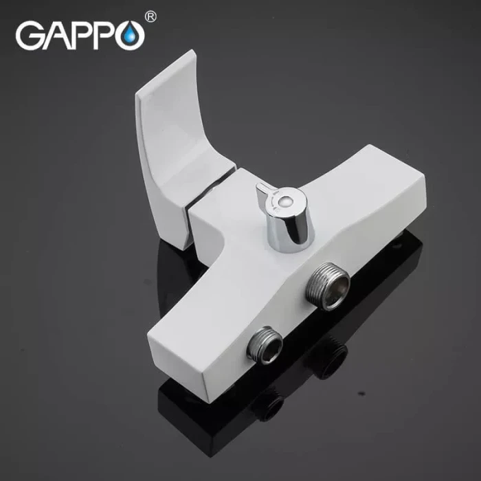Змішувач для ванни GAPPO G2207-7, білий/хром