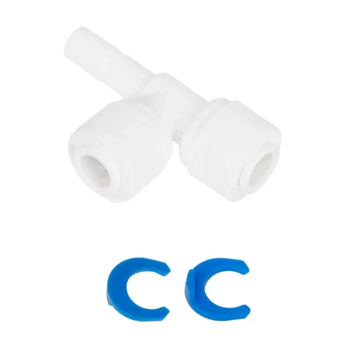 Трійник 1/4"стрижень x 1/4"цанга x 1/4"цанга (КРАТНО 10 шт) (ST023-A)  {10}