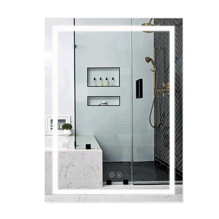 Дзеркало Qtap Mideya (DC-F937) 600х800 з LED-підсвічуванням Touch, з антизапітнінням, диммером QT2078F937W