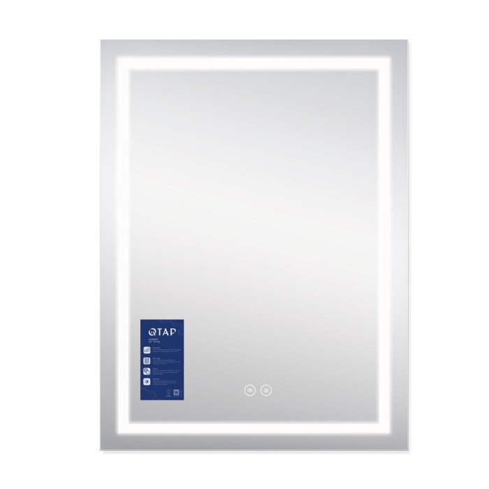 Зеркало Qtap Mideya (DC-F937) 600х800 с LED-подсветкой Touch, с антизапотеванием, диммером QT2078F937W