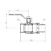 Кран шаровой "Американка" SD Forte 1" 1/4 прямой SF220W32