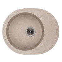 Мийка GRANADO MARBELLA 606x495x200 овальна terra + сифон+корзинка метал.