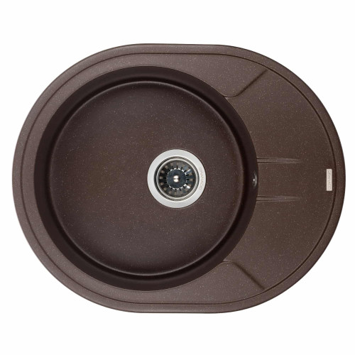 Мийка GRANADO MARBELLA marron 606x495x200 овальна  + сифон