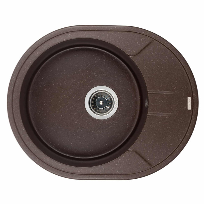 Мийка GRANADO MARBELLA marron 606x495x200 овальна  + сифон