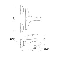 Смеситель для ванны Brinex 36W 006