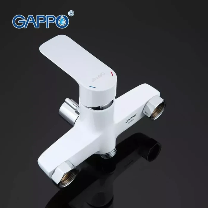 Змішувач для ванни GAPPO G2248, білий/хром