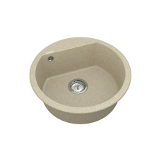 Мойка для кухни из исскуственого камня Vankor Tera  500х500х180 круглая Beige + сифон