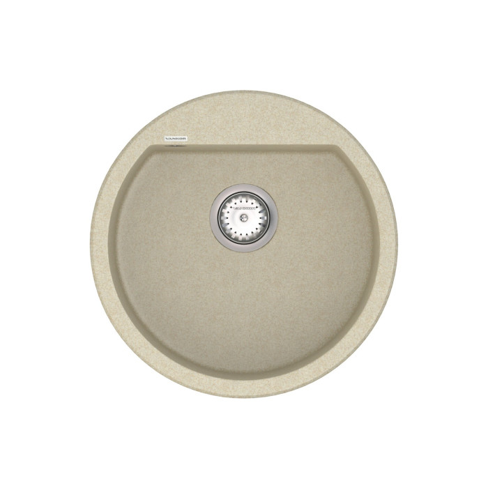 Мойка Vankor Tera  500х500х180 круг. Beige + сифон