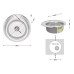 Кухонная мойка Lidz 490-A 0,6 мм Satin (LIDZ490A06SAT160)