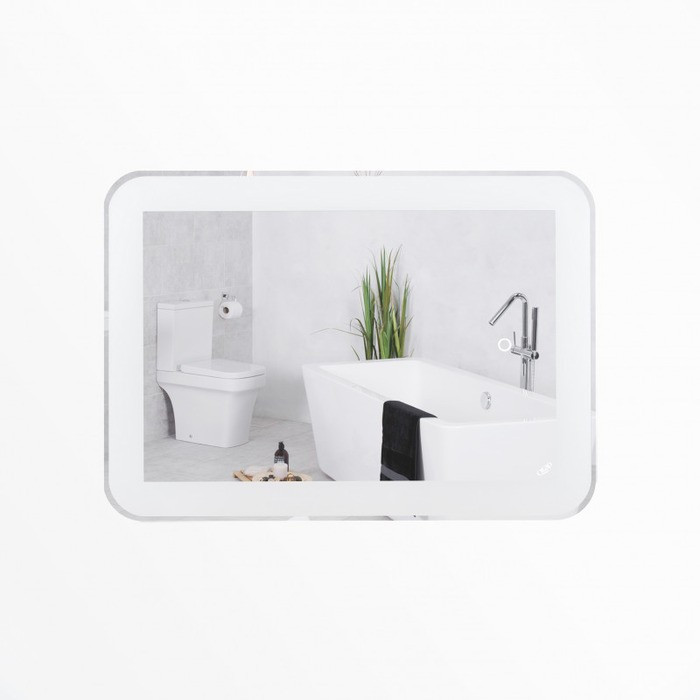 Зеркало настенное QTAP Swan прямоугольное с LED-подсветкой, touch switch, reverse, 700х500 мм