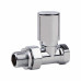 Кран радиаторный  SD Forte 1/2" прямой  хром SF235W15