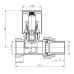 Кран радиаторный  SD Forte 1/2" прямой  хром SF235W15