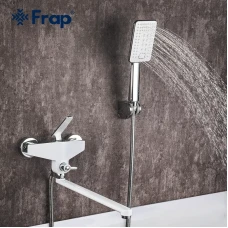 Змішувач для ванни Frap F2258, білий/хром