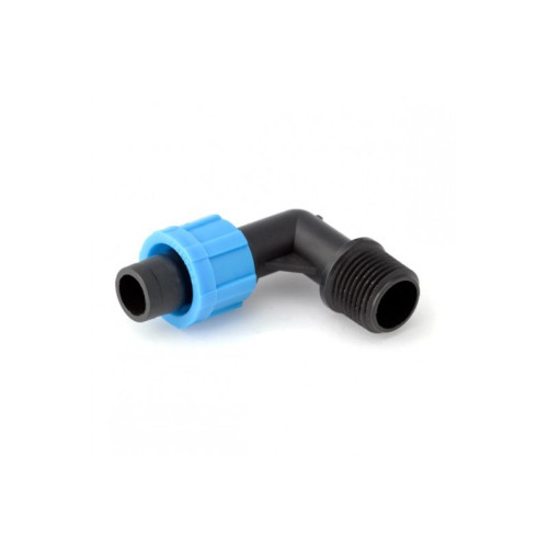 Стартер угловой Presto-PS для капельной ленты с резьбой 1/2" (ME-0117-12)