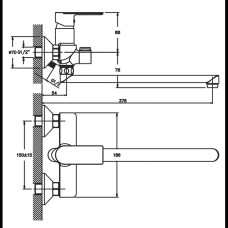 Змішувач для ванної кімнати HAIBA ALEX