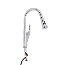 Смеситель для кухни Qtap Swan 9168103UN с выдвижным изливом