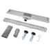 IT02-FT09/300 ITAL Душовий трап 300 мм, комбінований гідрозатвор, Brushed nickel (блістер) {5/1}