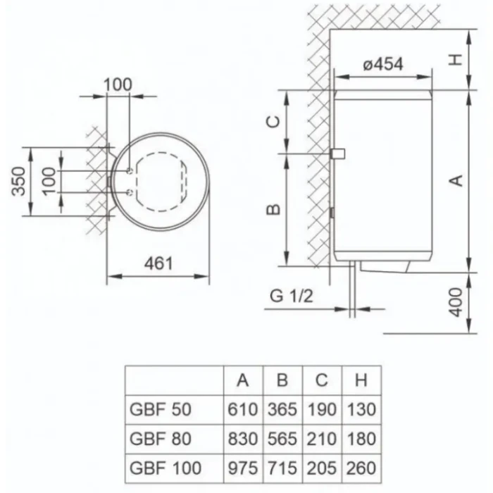 Бойлер Gorenje Tiki GBF 80 UA 2кВт сухой тєн