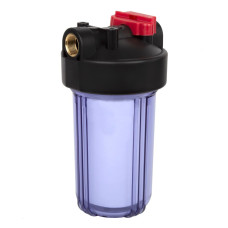 Колба мех. очищення ПРОЗОРА Латун. різьб. ITAL ВВ 10 1" 4,5" х10" (Картрідж+Кроншт+Ключ+Шурупи) {4}