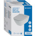 Унитаз подвесной воронкообразный GEBERIT SMYLE Square Rimfree 500.683.00.2 с сиденьем с крышкой