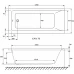 Ванна акриловая прямоугольная VOLLE Solo 170x75/5мм(без ног)