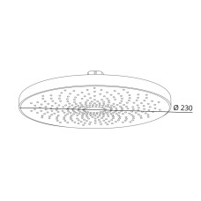 Лейка для верхнего душа Qtap Hlavova D 230 мм округлая QTHLA107BLM45788 Black Matt