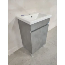 Тумба для умывальника 50-Como WATER Barco Blanco влагост. камень лофт (2 дверцы )