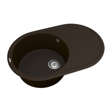 Мойка для кухни из исскуственого камня Vankor Sity  780х510х200 овал. Chocolate + сифон