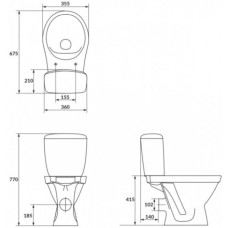 Унитаз Cersanit CERSANIA II Simple On 751/K119-015 с сиденьем из дюропласта