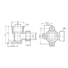Угол обжимной разборной с креплением 16х1/2", внутренняя резьба SD Forte SD00025608
