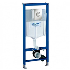 Инсталляция подвесного унитаза Grohe RAPID SL 3в1 кнопка круглая, хром 38860000