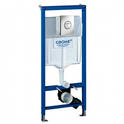 Інсталяція подвісного унітазу GROHE Rapid SL 3 в 1 кнопка кругла, хром 38860000