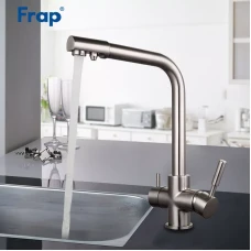 Змішувач для кухні Frap F4352-5 на дві води, сатин