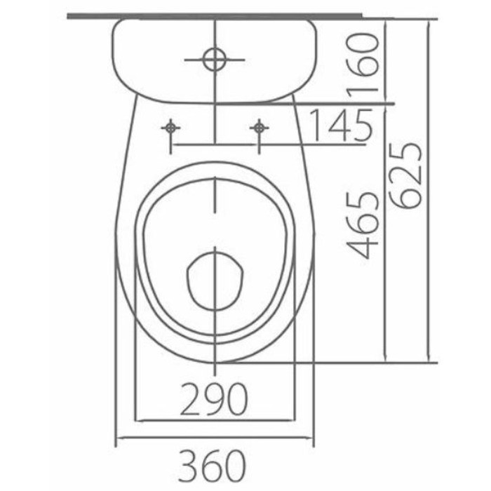 Унитаз компакт Kolo ANTYSPLASH 3/6 209905UA с полипропиленовым сиденьем