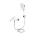 Смеситель для ванны Qtap Grand (c душевым гарнитуром) QTGRAWCR006 Chrome/White