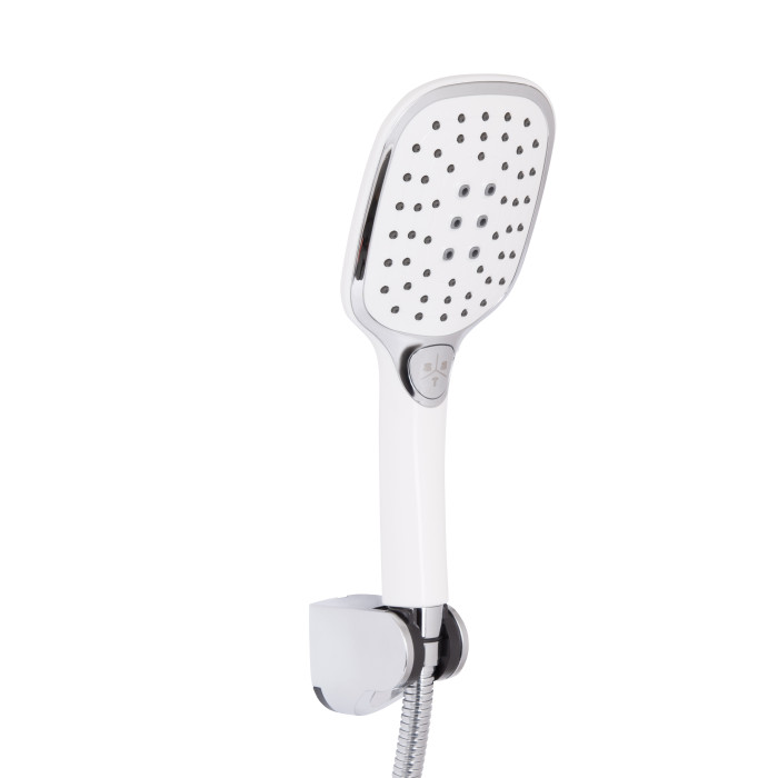 Смеситель для ванны Qtap Grand (c душевым гарнитуром) QTGRAWCR006 Chrome/White