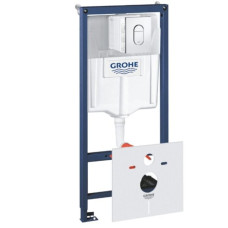 Инсталляция для подвесного унитаза Grohe Rapid SL 4 в 1 кнопка с двойным сливом, с прокладкой 38721001+37131000