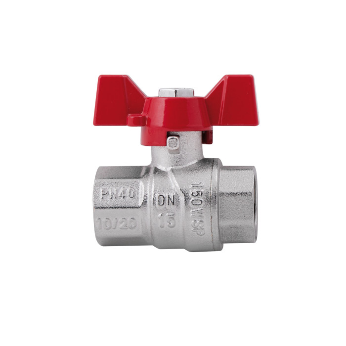 Кран шаровой SD Forte 1/2" ВР для воды (бабочка) SF602W15
