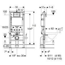 Комплект:4694HR01 ARCHITECTURA NEW унитаз подвесной 37*53см, DirectFlush, с сидением Slow closing+458.103.00.1 DUOFIX Basic монтажный элемент для подвесного унитаза