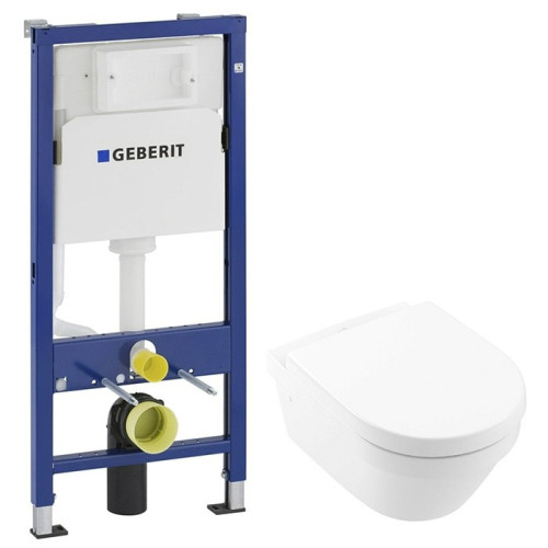 Комплект:4694HR01 ARCHITECTURA NEW унитаз подвесной 37*53см, DirectFlush, с сидением Slow closing+458.103.00.1 DUOFIX Basic монтажный элемент для подвесного унитаза