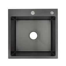 Кухонна Мойка GAPPO GS5050-6 накладна 500x500 мм, нержавіюча сталь, поверхня PVD