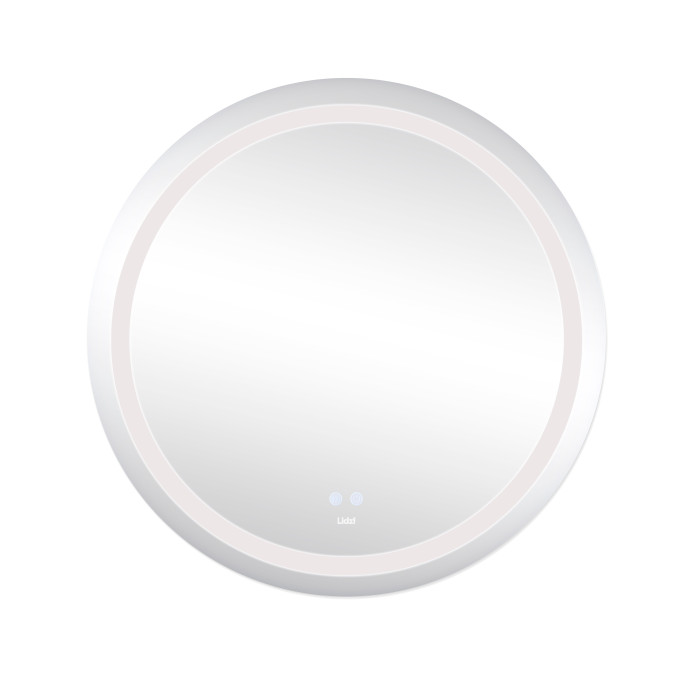 Зеркало Lidz Aria R800 с LED-подсветкой Touch, с антизапотеванием, с диммером, регулятор яркости LD78LR800