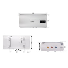 Бойлер электрический Thermo Alliance 30 л плоский горизонтальный, мокрый ТЭН 2 кВт (0,8+1,2) DT30H20G(PD)