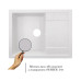 Кухонная мойка Lidz 650x500/200 WHI-01 (LidzWHI01650500200)