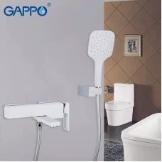 Змішувач для ванни GAPPO G3217-8, білий/хром