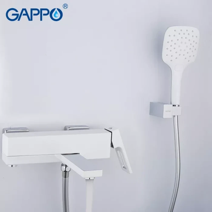 Змішувач для ванни GAPPO G3217-8, білий/хром